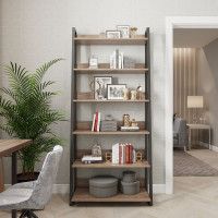 Стеллаж ДОМУС Урбан-1 орех темный/металл черный 190.6х86 купить в Минске